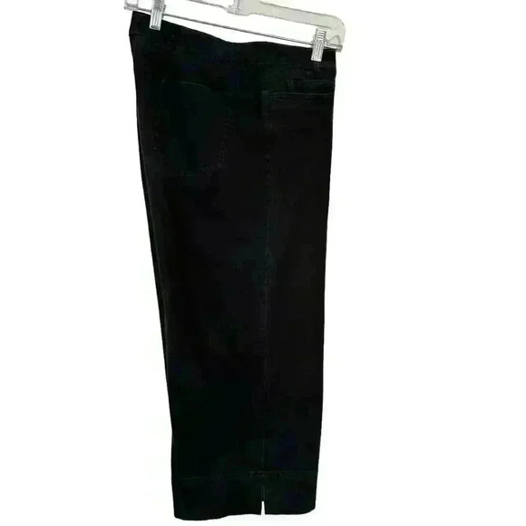 EILEEN FISHER BLACK CROPPED WIDE LEG CASUAL PANT SIZE M - Picture 7 of 10